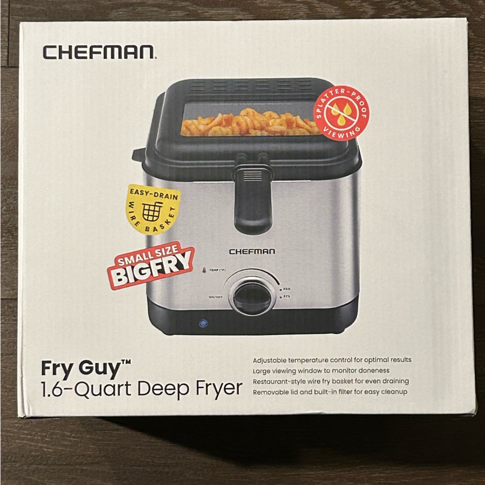 Chefman Fry Guy 1.6 Stainless Steel Deep Fryer small NWOT - Picture 14 of 16